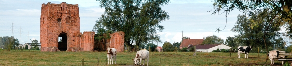 Foto van een monument in een landelijk landschap